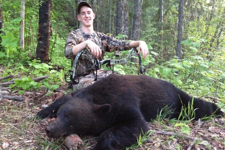 Davy Beecroft's Bear Davy was determined to harvest a bear with his bow on the first night of the hunt.
