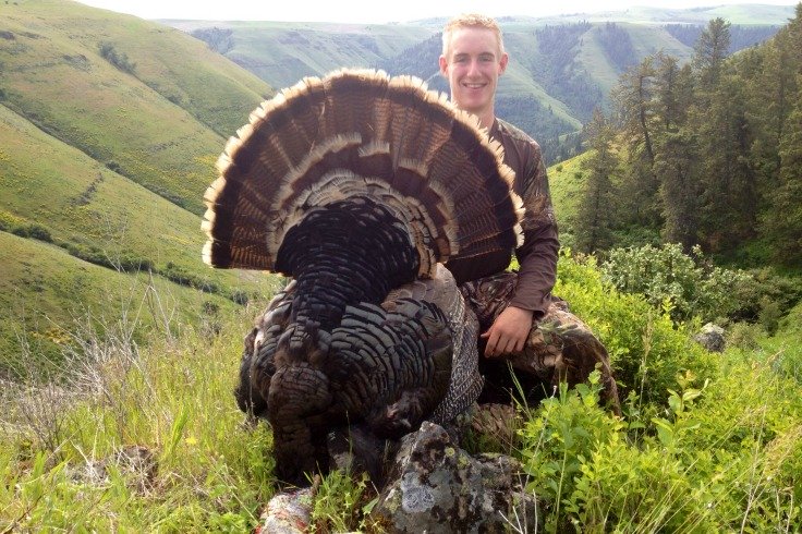 Beecroft's Turkey Hunting Guide Chad Weber put Davy in a good position for a shot at this turkey, and Davy made sure he was successful.