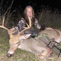 Karen with archery deer